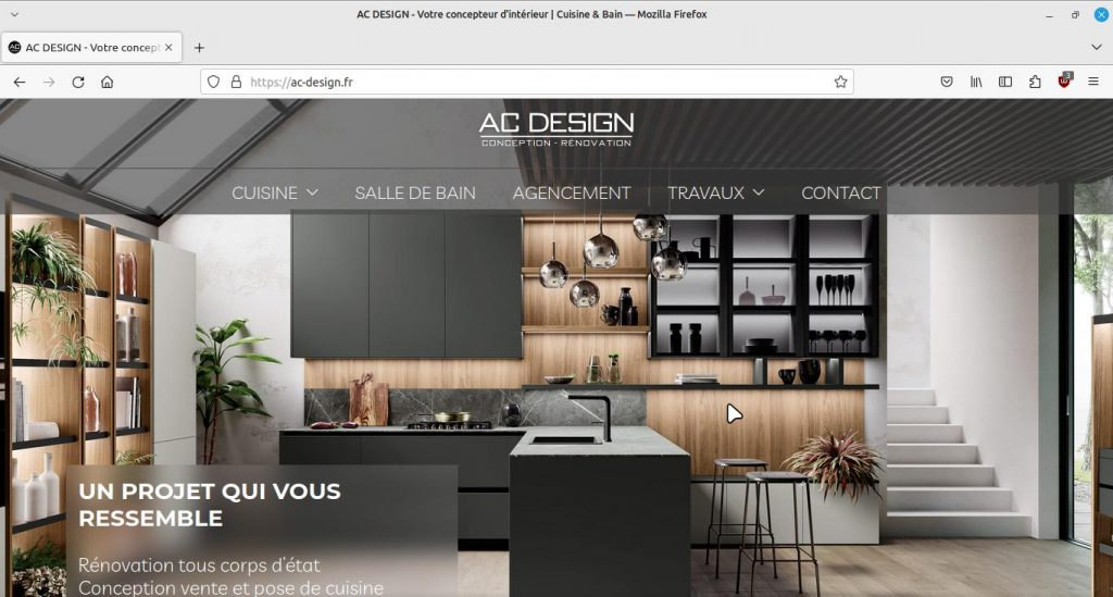 Exemple de site internet AC Design
