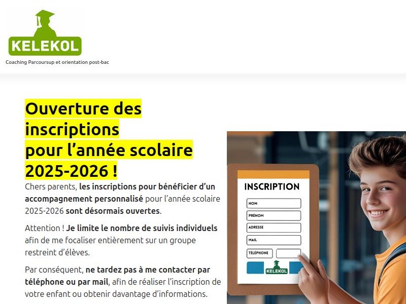 Capture d'écran du site KELEKOL