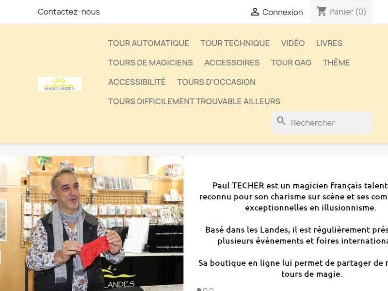 Capture d'écran du site MAGIC-LANDES